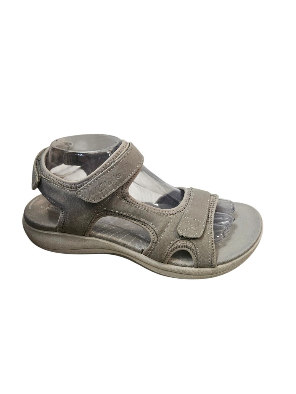 Clarks Cloudsteppers Mira Bay Strappy Sport Sandals Women Size 10 Stone